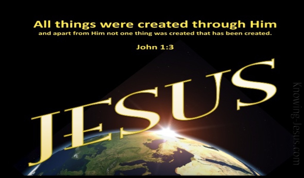 John 1:3 All Was Created By Him (brown)